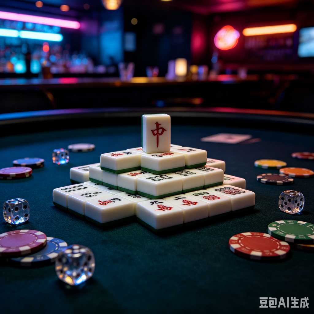 vintage text mahjong set
